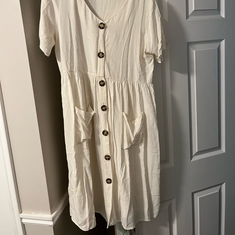 Button down airy summer dress